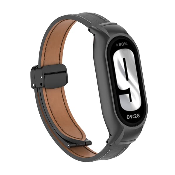 INF PU-nahkainen kellohihna Xiaomi M3456:lle metallisoljella