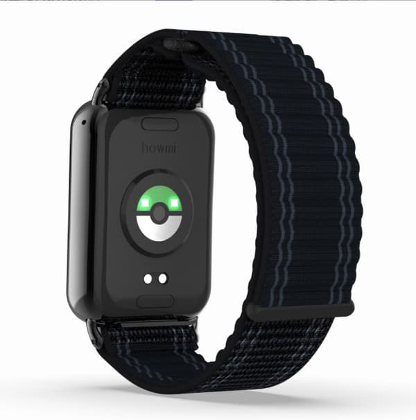 INF Nylon flettet urrem til Xiaomi Mi Band 9/8 Pro Sort
