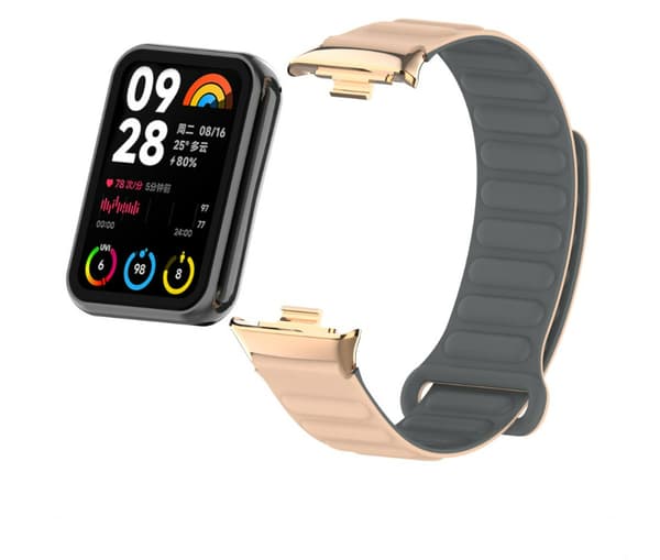 INF Silikonklokkerem for Xiaomi Band 9/8 Pro Grå