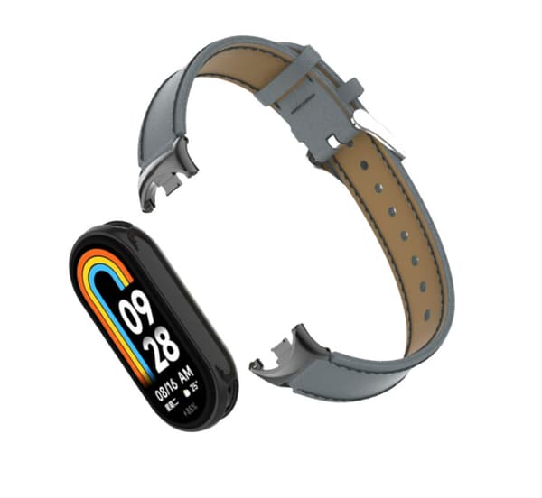 INF Xiaomi Band 9/8 NFC-hihna metalliliittimellä Tummanharmaa