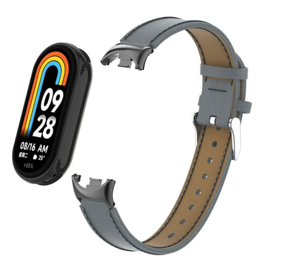 INF Xiaomi Band 9/8 NFC-hihna metalliliittimellä Tummanharmaa