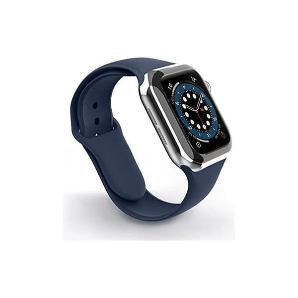 Swissten silikonrem, kompatibel med Apple Watch 38 och 40 mm - Marinblå