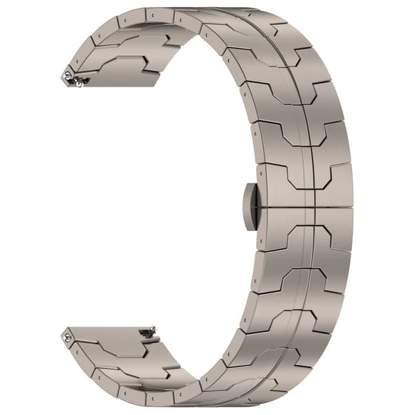 INF Titanium klockarmband för 22 mm Smartwatch Butterfly Clasp
