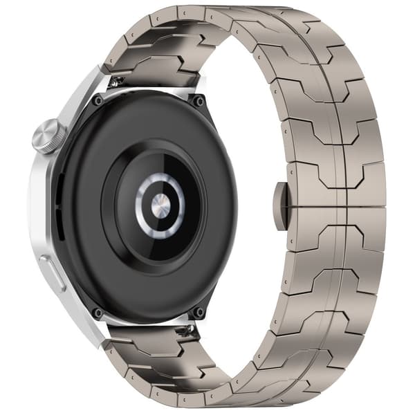 INF Titanium klockarmband för 22 mm Smartwatch Butterfly Clasp