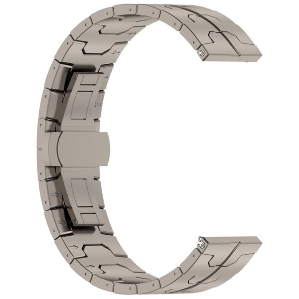INF Titanium klockarmband för 22 mm Smartwatch Butterfly Clasp