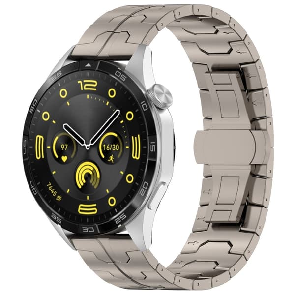 INF Titanium klockarmband för 22 mm Smartwatch Butterfly Clasp