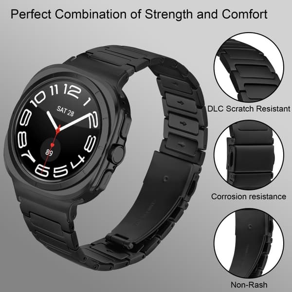 INF Samsung Watch 7 47MM stropp - rustfritt stål metallbånd