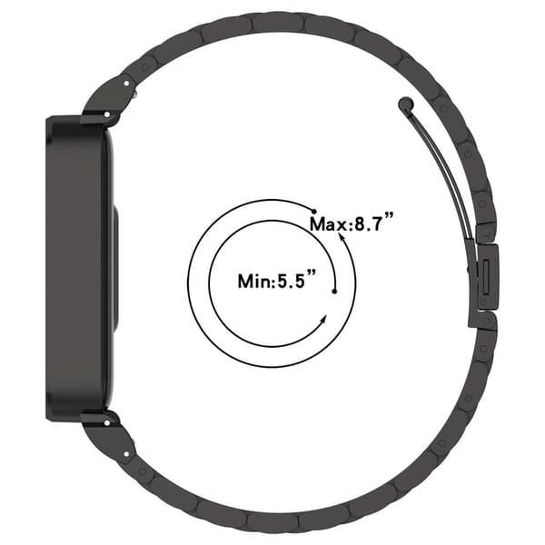 INF Rem i rustfritt stål for Xiaomi Band 9 Active og Redmi Band 3