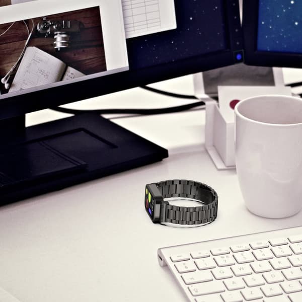 INF Rem i rustfritt stål for Xiaomi Band 9 Active og Redmi Band 3