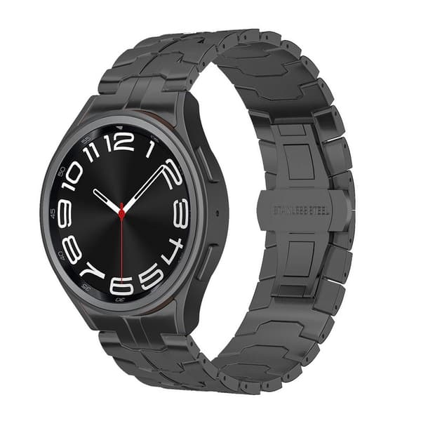 INF Svart klokkereim i rustfritt stål til Samsung Galaxy Watch 4/5/6