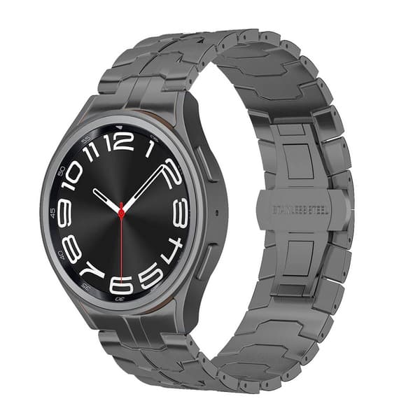 INF Rem i rustfritt stål til Samsung Galaxy Watch - Iron Man Edition (Space Gray)