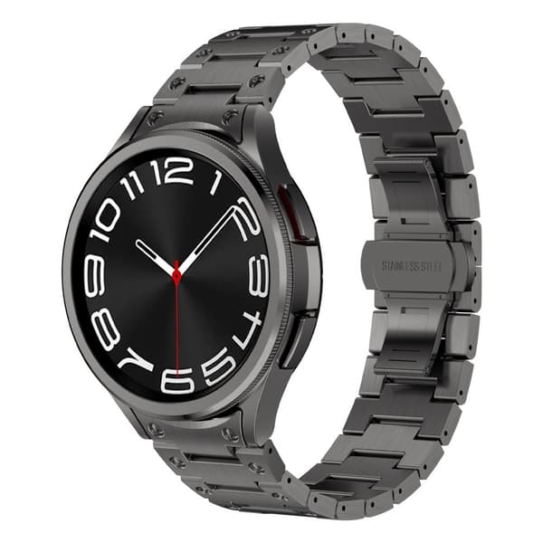INF Svart klokkereim i rustfritt stål til Samsung Galaxy Watch 4/5/6