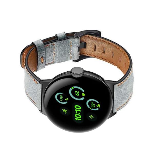 INF Rem i ægte læder til Google Pixel Watch 3 (45 mm) - Grå