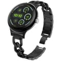 Pikkukuva 1 / 6: INF Musta ruostumattomasta teräksestä valmistettu ranneke Google Pixel Watch 1/2/3 -kellolle