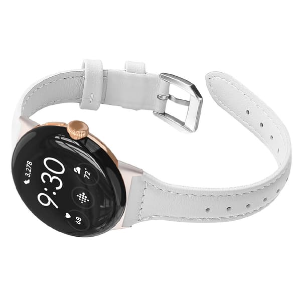 INF Ekta lærreim til Google Pixel Watch 3 45mm - Hvit