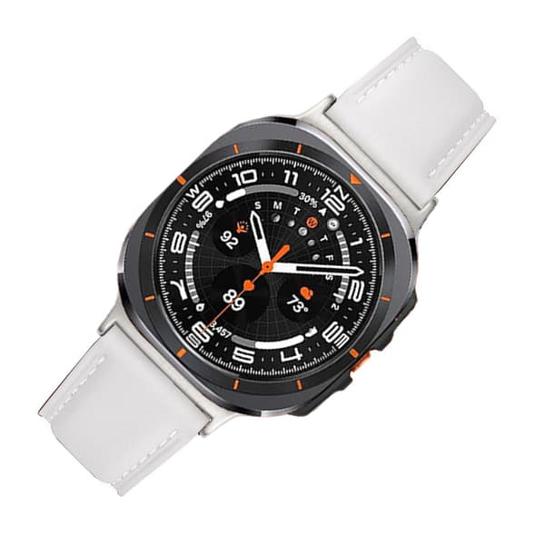 INF Armband i äkta Läder för Samsung Watch 7 Ultra (47mm) - Vit