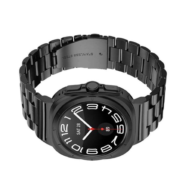 INF Svart klockarmband i rostfritt stål för Samsung Watch 7 Ultra