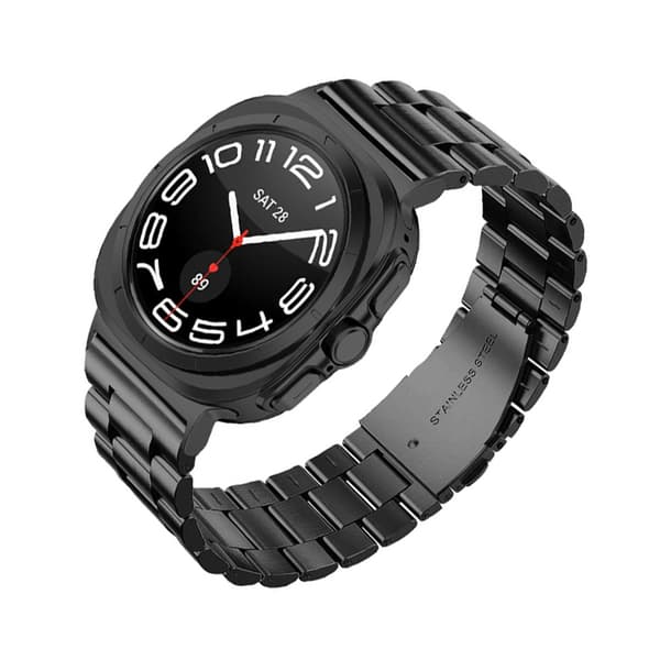 INF Svart klockarmband i rostfritt stål för Samsung Watch 7 Ultra
