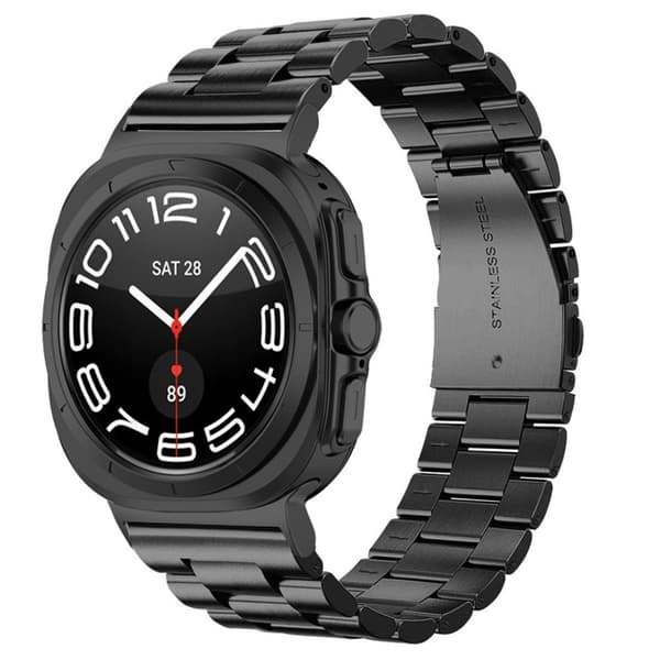INF Svart klockarmband i rostfritt stål för Samsung Watch 7 Ultra
