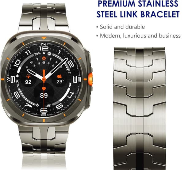 INF Titaaniranneke Samsung Watch 7 Ultra (47MM) -kellolle