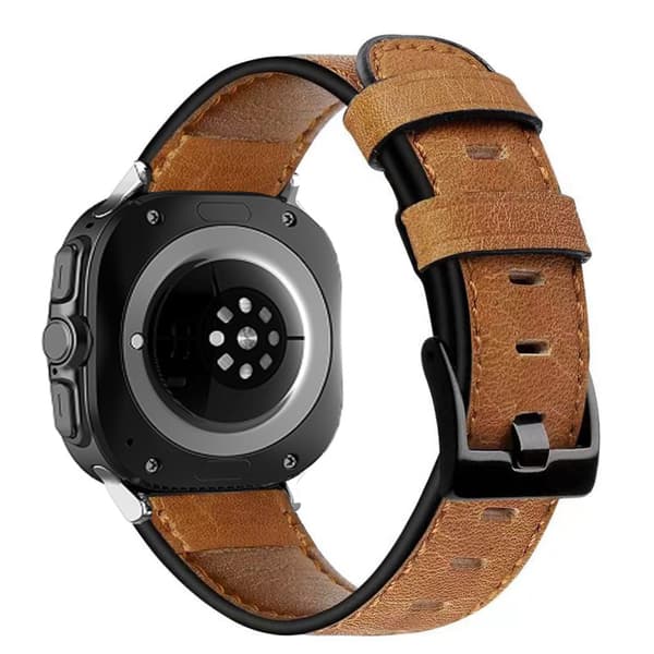 INF Rem i ægte læder til Samsung Watch 7 (Ultra 47 mm) - Brun