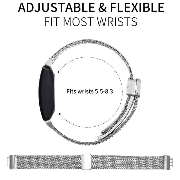 INF Milanese-ruostumattomasta teräksestä valmistetut rannekkeet Fitbit Inspire 1/HR/Inspire 2:lle