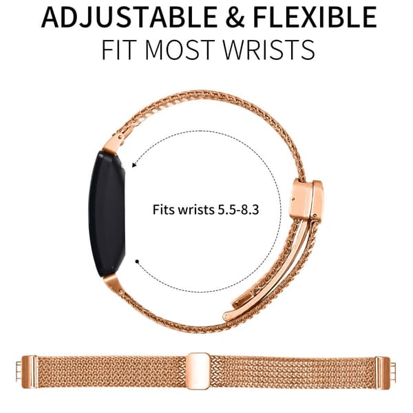 INF Milanese-ruostumattomasta teräksestä valmistetut rannekkeet Fitbit Inspire 1/HR/Inspire 2:lle