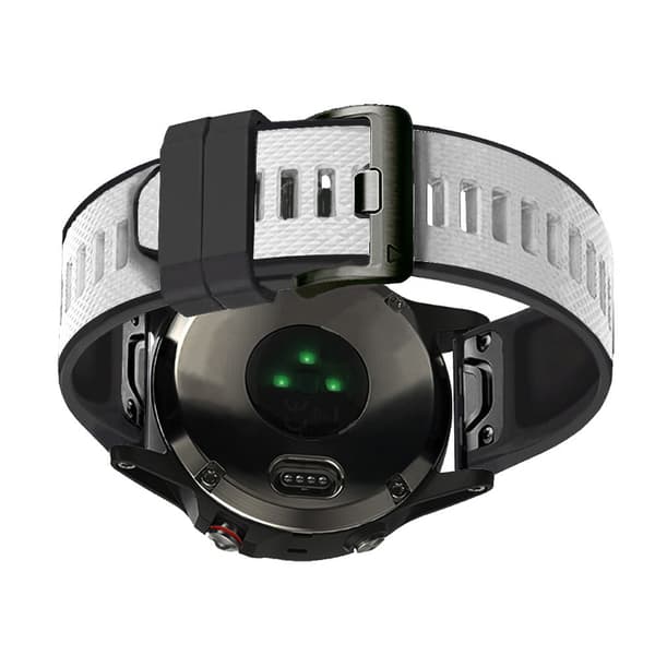INF Hvit og svart silikonreim for Fenix 6/22 mm