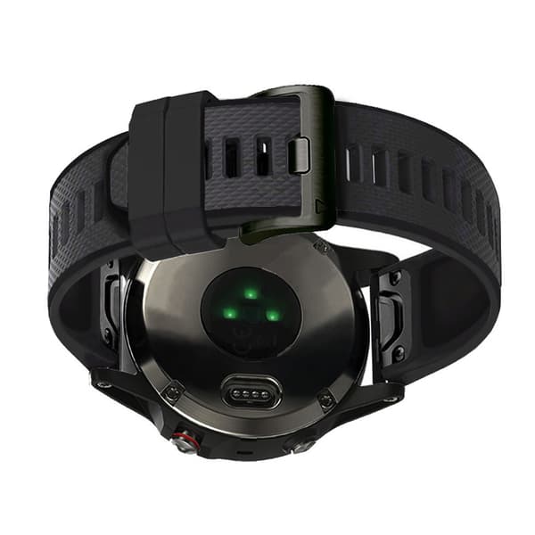 INF Karbongrå sort silikonreim for Fenix 6X/26 mm