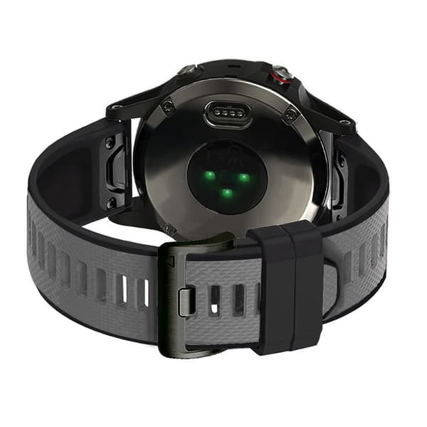 INF Grå og svart silikonreim for Fenix 6X/26 mm