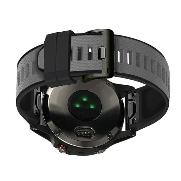 INF Grå og svart silikonreim for Fenix 6X/26 mm