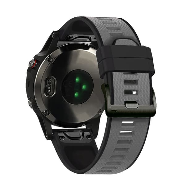 INF Grå og svart silikonreim for Fenix 6X/26 mm