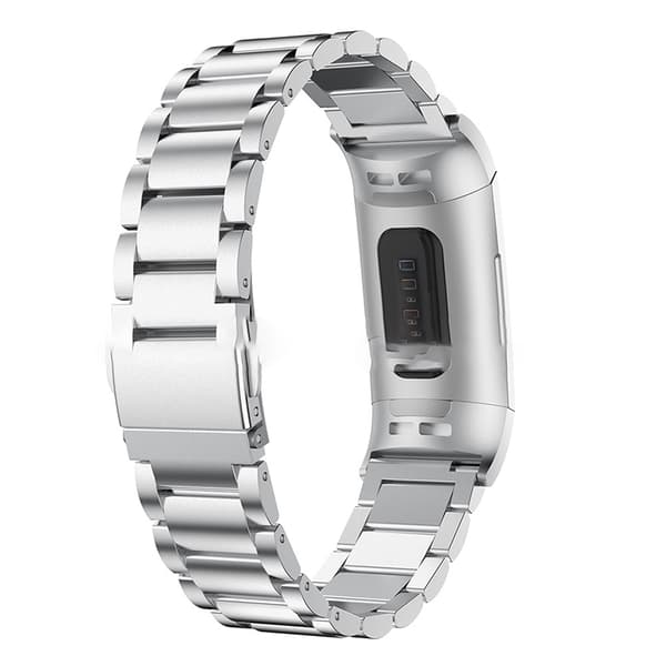 INF Armband i rostfritt stål för Fitbit Charge 3/4 - Silver