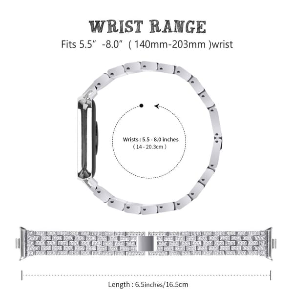 INF Xiaomi Mi 8 Pro klockarmband, fem-rads rostfritt stålband