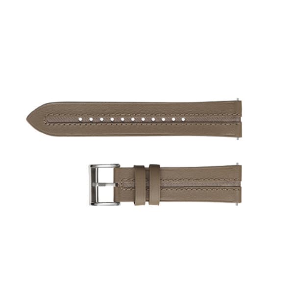 INF Vit läderklockarmband - 22 mm