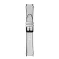 Miniatyrbilde 3 av 4: INF Herreklokkereim i tolags lær til Samsung Watch 4/5 - Hvit med svart spenne - 20 mm