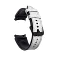 Miniatyrbilde 1 av 4: INF Herreklokkereim i tolags lær til Samsung Watch 4/5 - Hvit med svart spenne - 20 mm