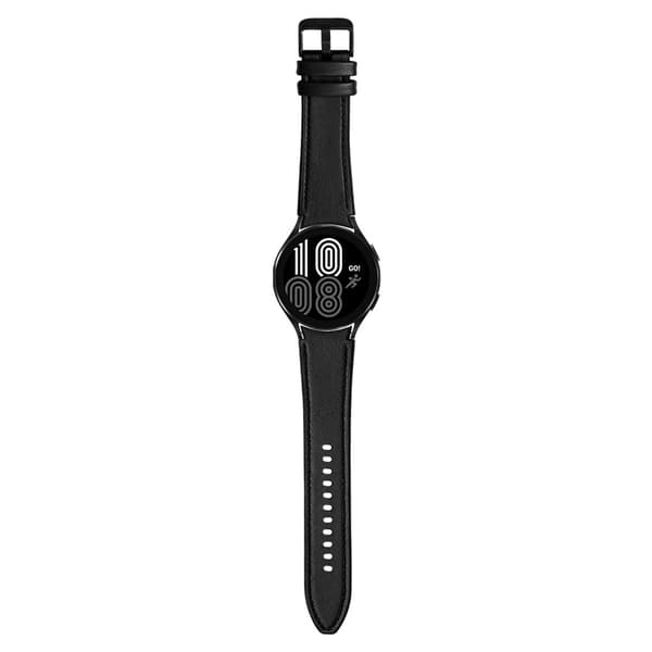 INF Samsung Galaxy Watch 4/5 Rem - Sort Læder Udskiftningsrem 20mm