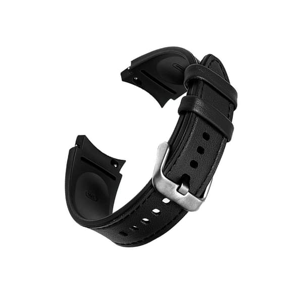 INF Svart skinnreim til Samsung Watch 4/5, 20 mm