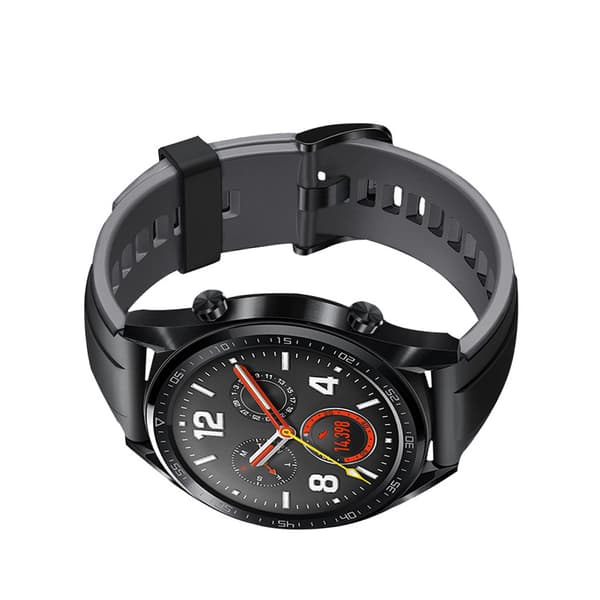 INF Musta ja harmaa silikoninen ranneke 22 mm - 9022 - GT-älykelloille