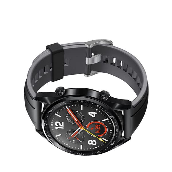 INF Sort og grå silikonerem 22 mm til Huawei Watch GT