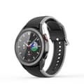 Miniatyrbild 4 av 4: INF Tvåfärgat silikonarmband för Samsung Watch 4/5 - Svart/Grå - 20 mm