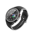 Miniatyrbild 2 av 4: INF Tvåfärgat silikonarmband för Samsung Watch 4/5 - Svart/Grå - 20 mm
