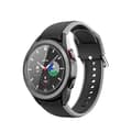 Miniatyrbild 1 av 4: INF Tvåfärgat silikonarmband för Samsung Watch 4/5 - Svart/Grå - 20 mm