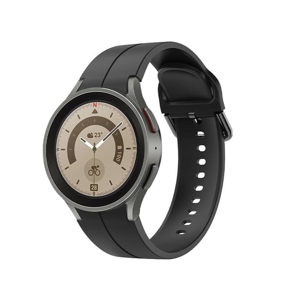 INF Sort silikonerem til Samsung Galaxy Watch 5 (40/44/45mm)
