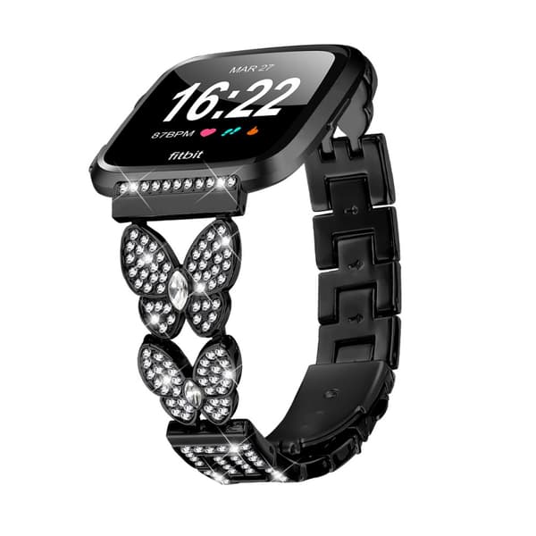 INF Diamant Fitbit Versa Armband, Metall Armband Kompatibelt med Versa/Versa 2/Lute