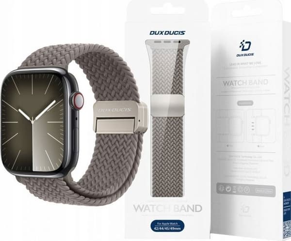 Oem Flätad DUX DUCIS MIXTURE PRO-rem för Apple Watch 42 / 44 / 45 / 49 mm ljusbeige