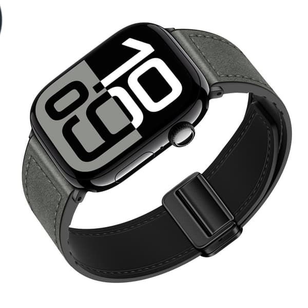 INF Apple Watch-reim i ekte skinn med magnetlås