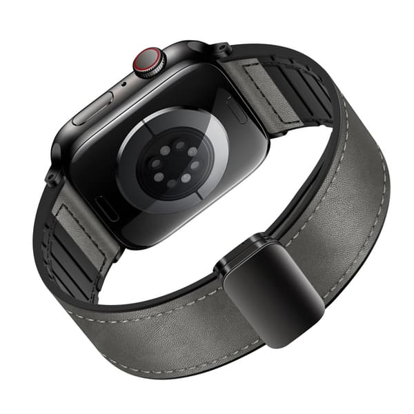 INF Vintage læderrem til Apple Watch Grå S