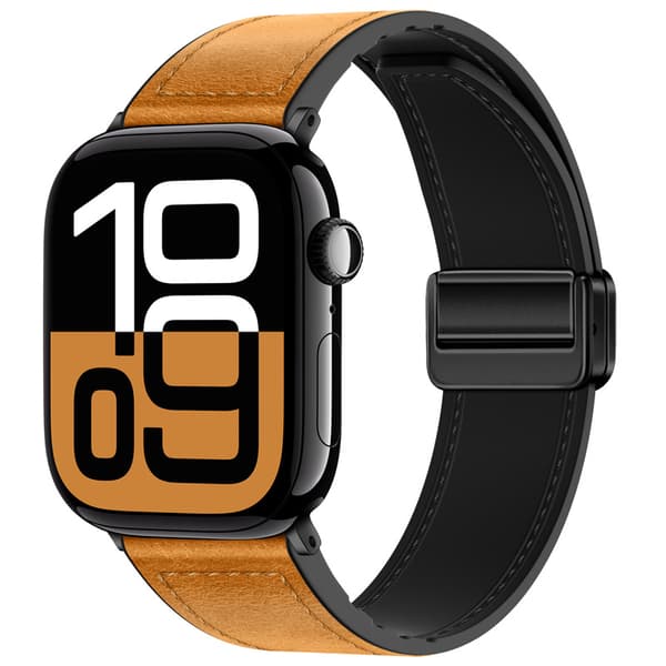 INF Ægte læderrem med magnetisk lukning til Apple Watch Series 8/9/Ultra 2